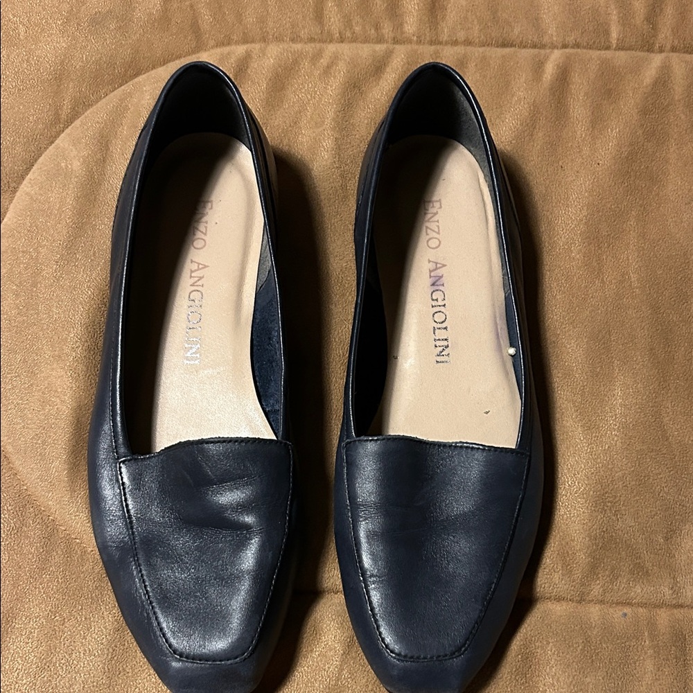 Enzo Angiolini Navy Blue Loafers